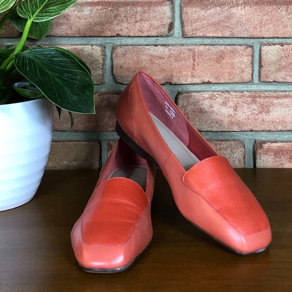 Worthington Orange Linda Leather Loafer